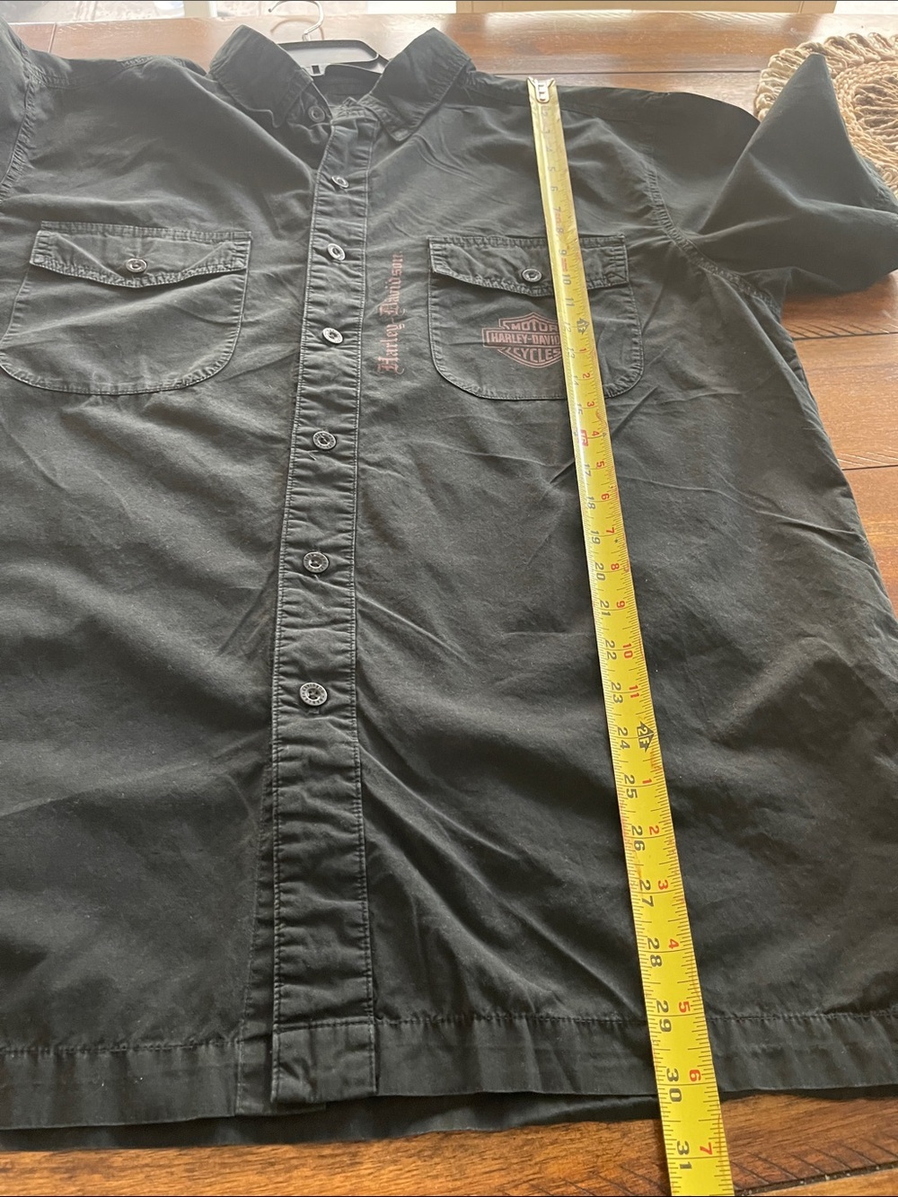 Harley-Davidson Motorcycles Black Freedom Liberty short sleeve work shirt Large - Picture 11 of 16